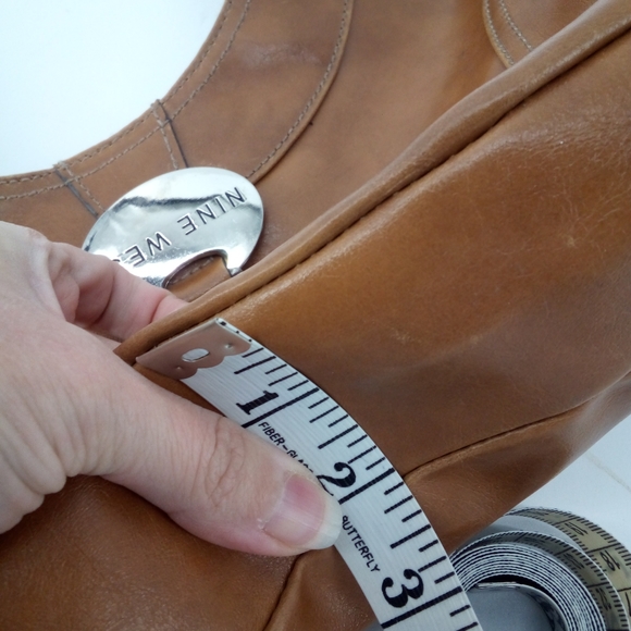 Retro Y2K Nine West Vegan Hobo Bag Brown Camel Shoulder - Picture 10 of 12
